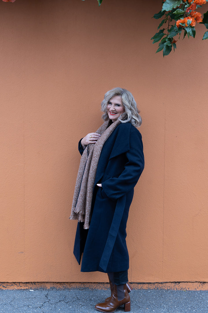Lourdes Wrap Coat | Ink Black