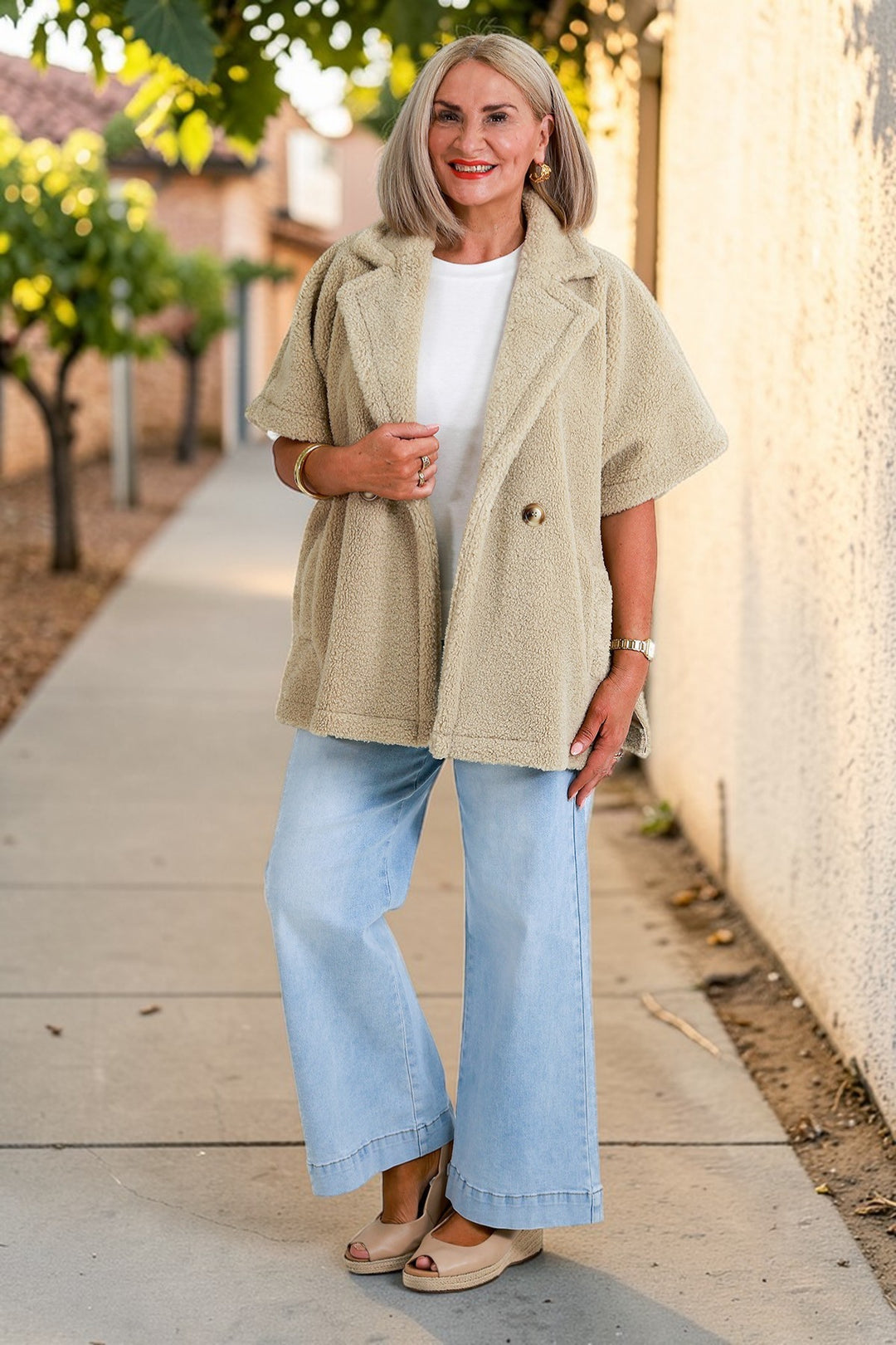 Jackson Oversized Vest | NATURAL