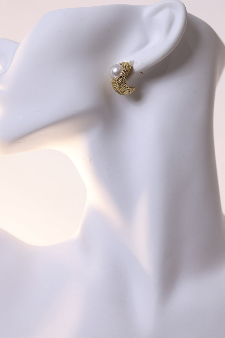 Neri Hoop Earring | GOLD PEARL