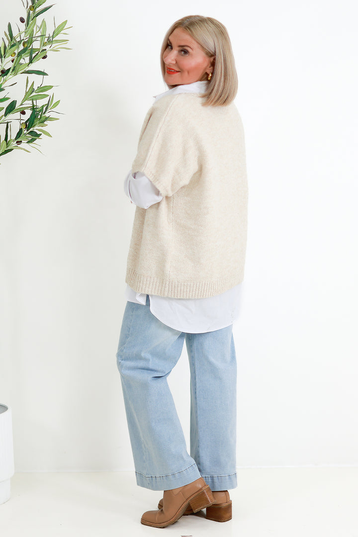 Valenza Knit Vest | NATURAL