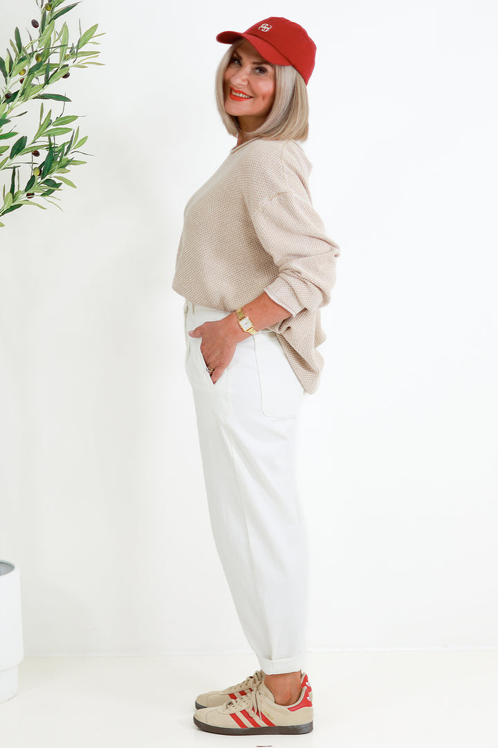 Stretch Jogger Jean | MYLK WHITE