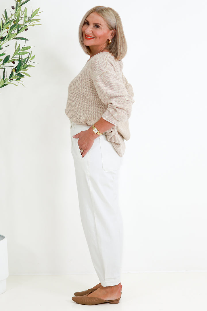 Stretch Jogger Jean | MYLK WHITE