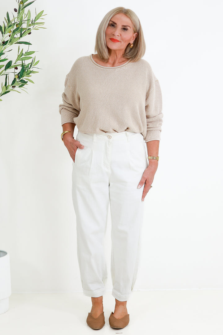 Stretch Jogger Jean | MYLK WHITE