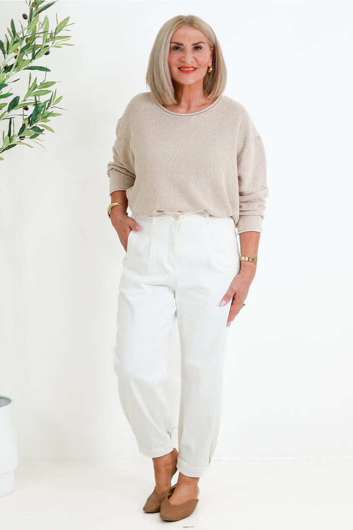 Stretch Jogger Jean | MYLK WHITE