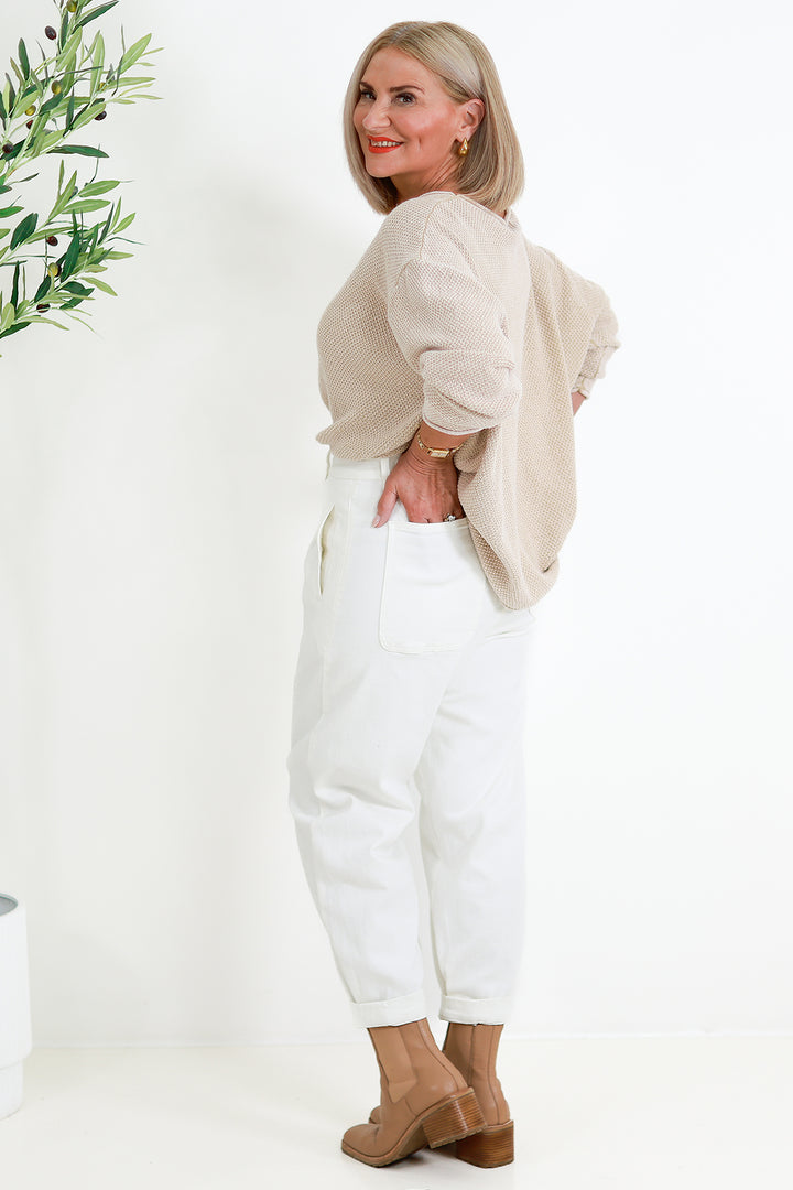 Stretch Jogger Jean | MYLK WHITE