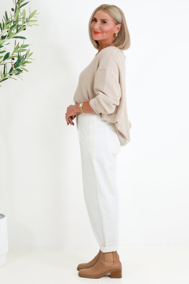 Stretch Jogger Jean | MYLK WHITE