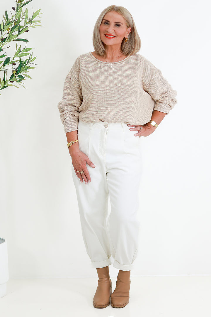 Stretch Jogger Jean | MYLK WHITE