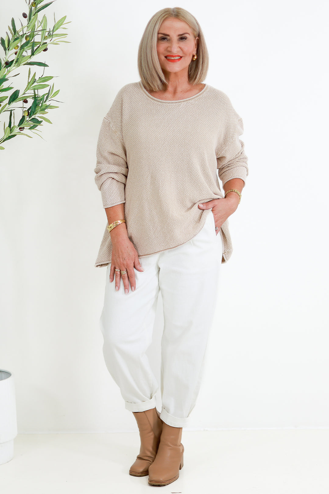 Stretch Jogger Jean | MYLK WHITE