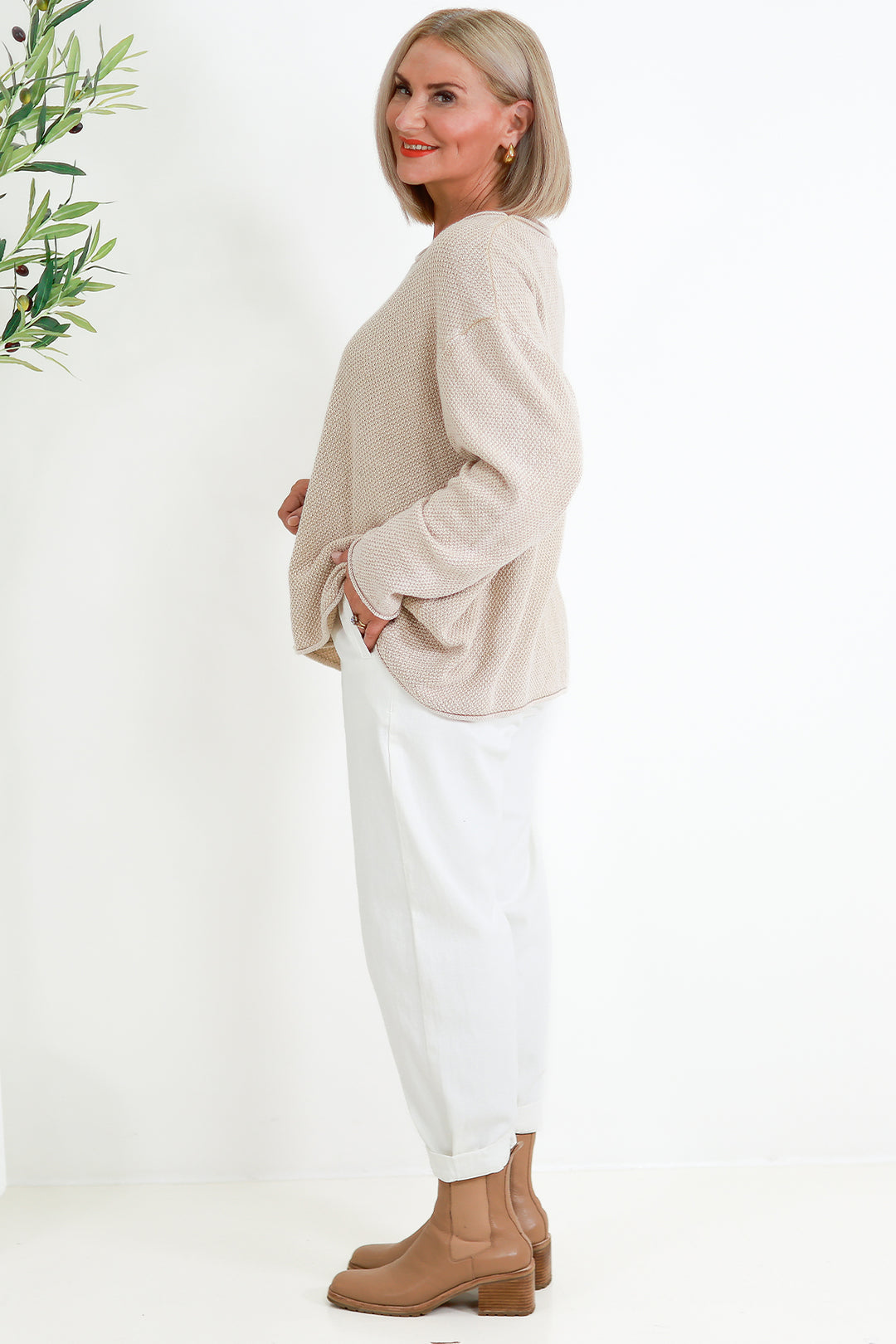 Stretch Jogger Jean | MYLK WHITE
