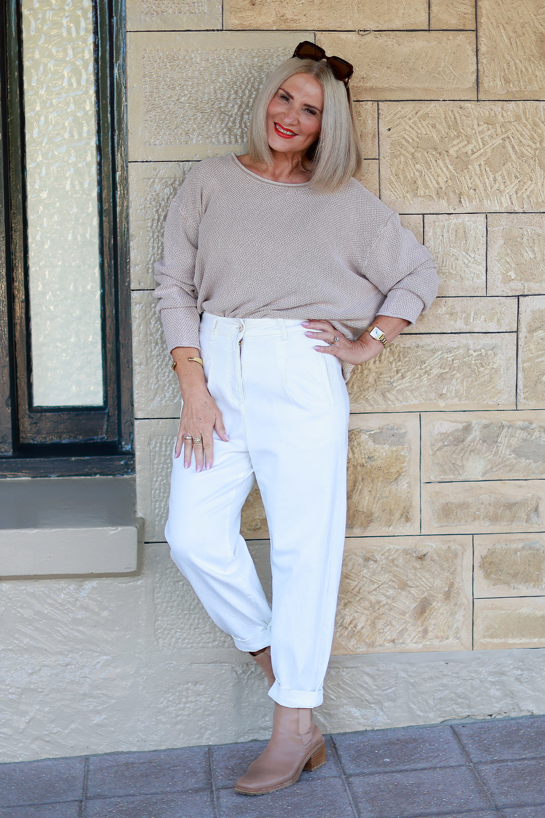 Stretch Jogger Jean | MYLK WHITE