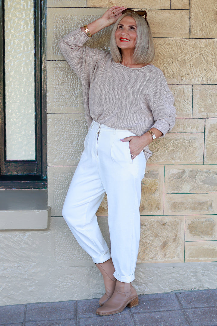 Stretch Jogger Jean | MYLK WHITE