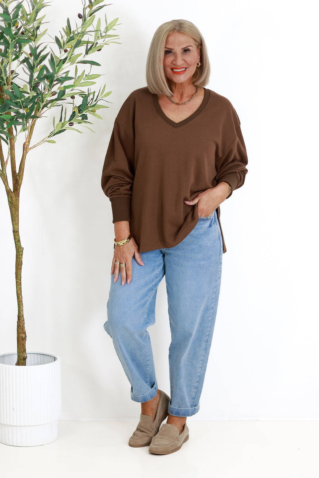 Coco V Crew | CHOC BROWN