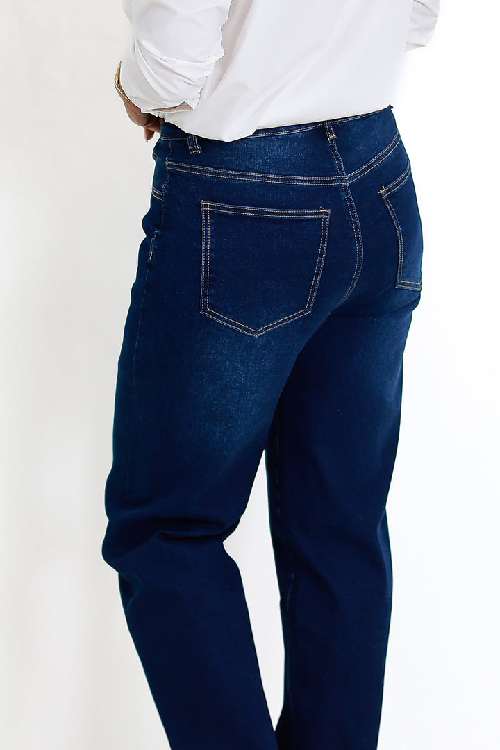 Baroness Straight Stretch Jeans | MID BLUE