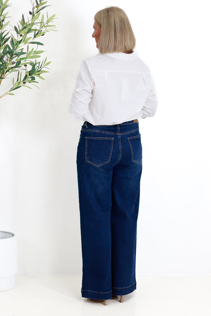 Almas Manor Stretch Jeans | MID BLUE