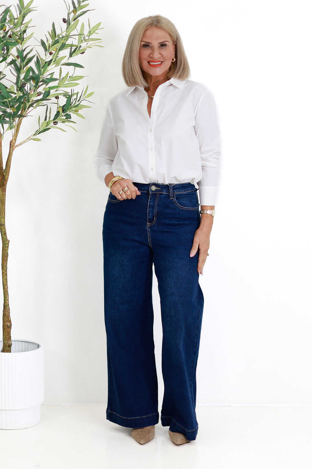 Almas Manor Stretch Jeans | MID BLUE
