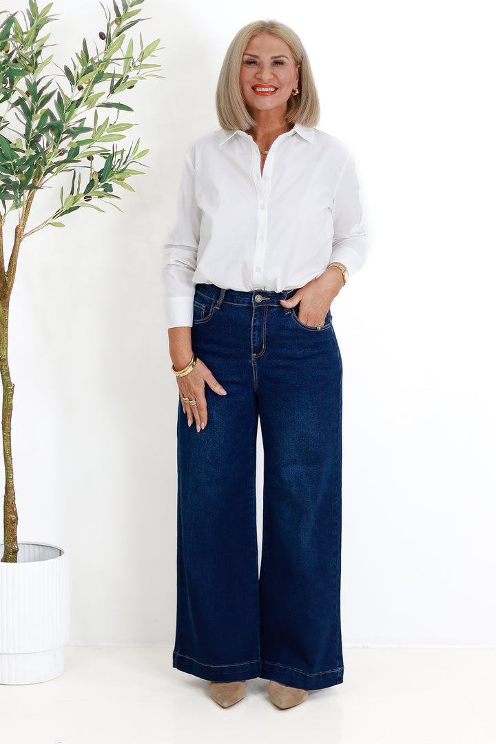 Almas Manor Stretch Jeans | MID BLUE