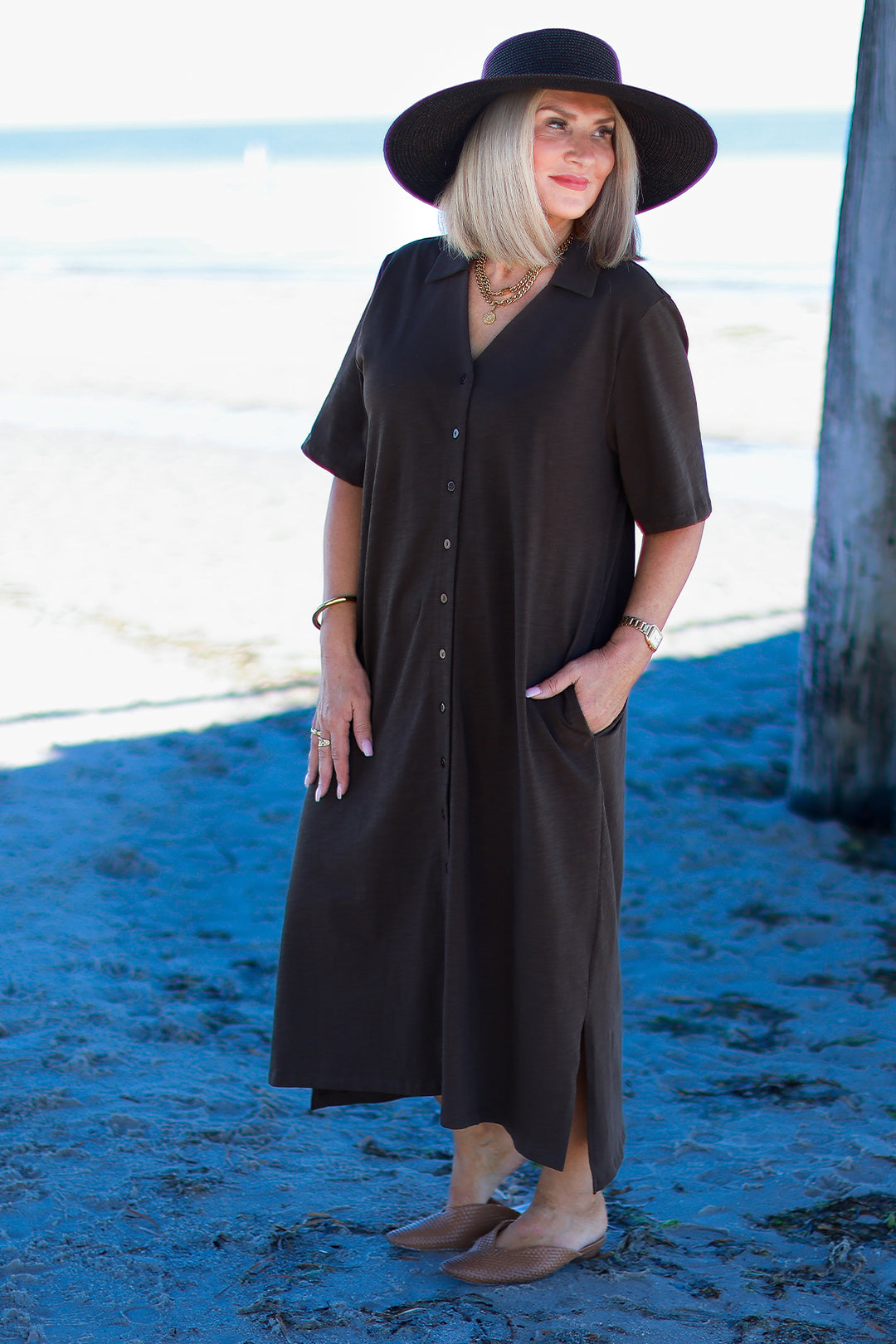 Giselle Collared Tee Dress | COCO