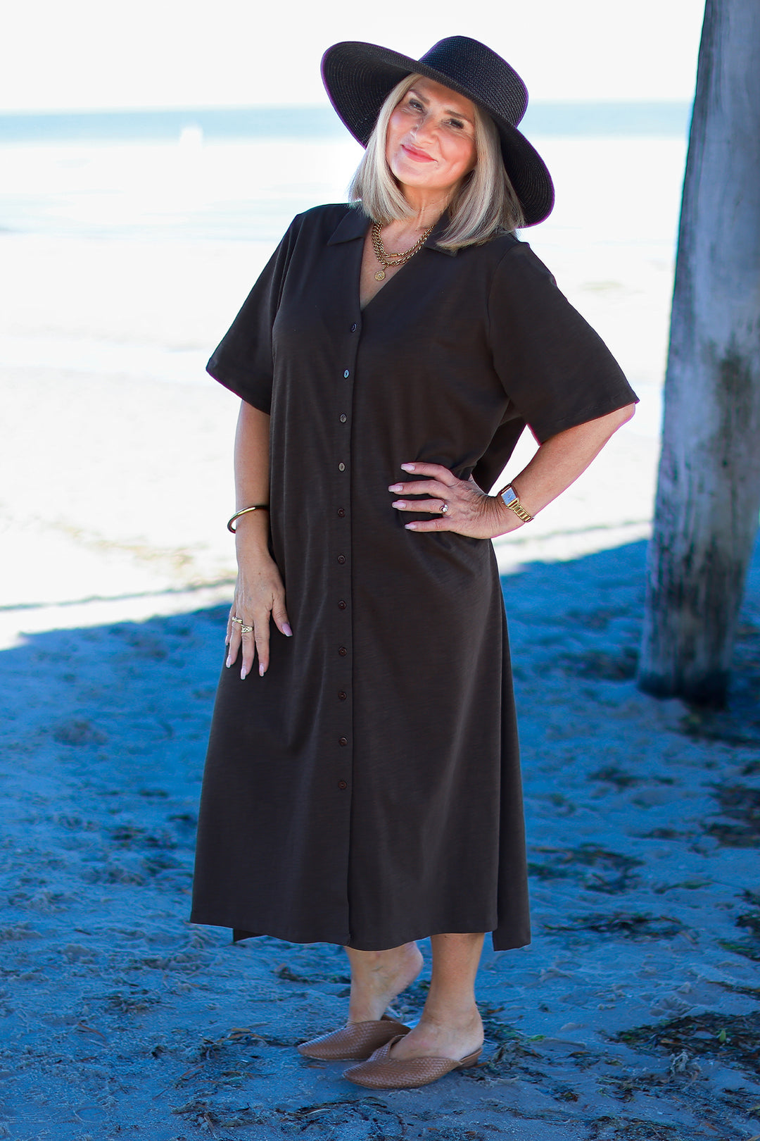 Giselle Collared Tee Dress | COCO