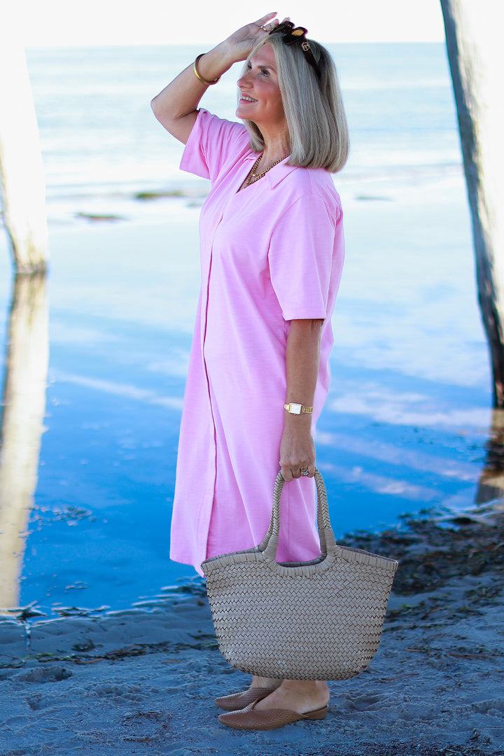 Giselle Collared Tee Dress | PINK