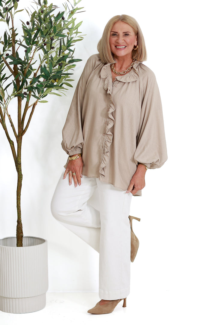 Alexandra Relaxed Shirt | TAUPE
