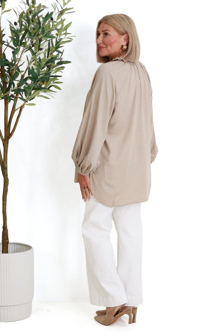 Alexandra Relaxed Shirt | TAUPE