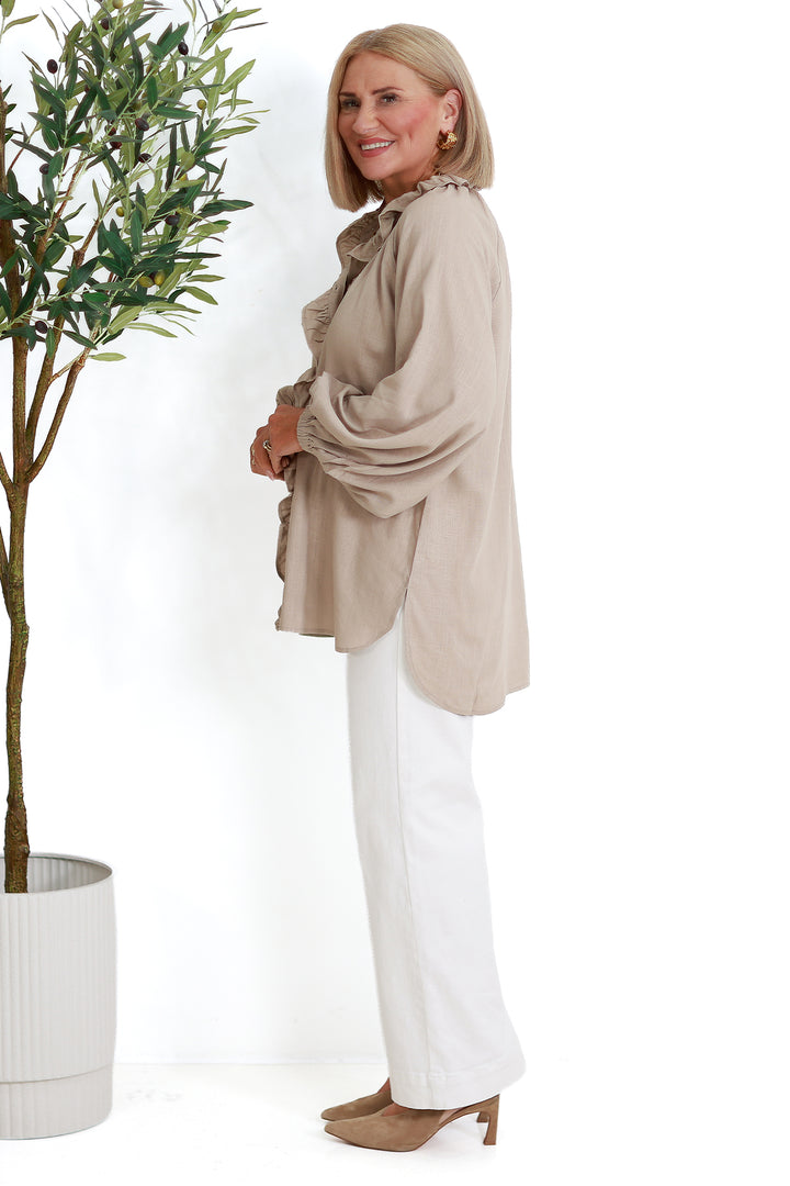Alexandra Relaxed Shirt | TAUPE