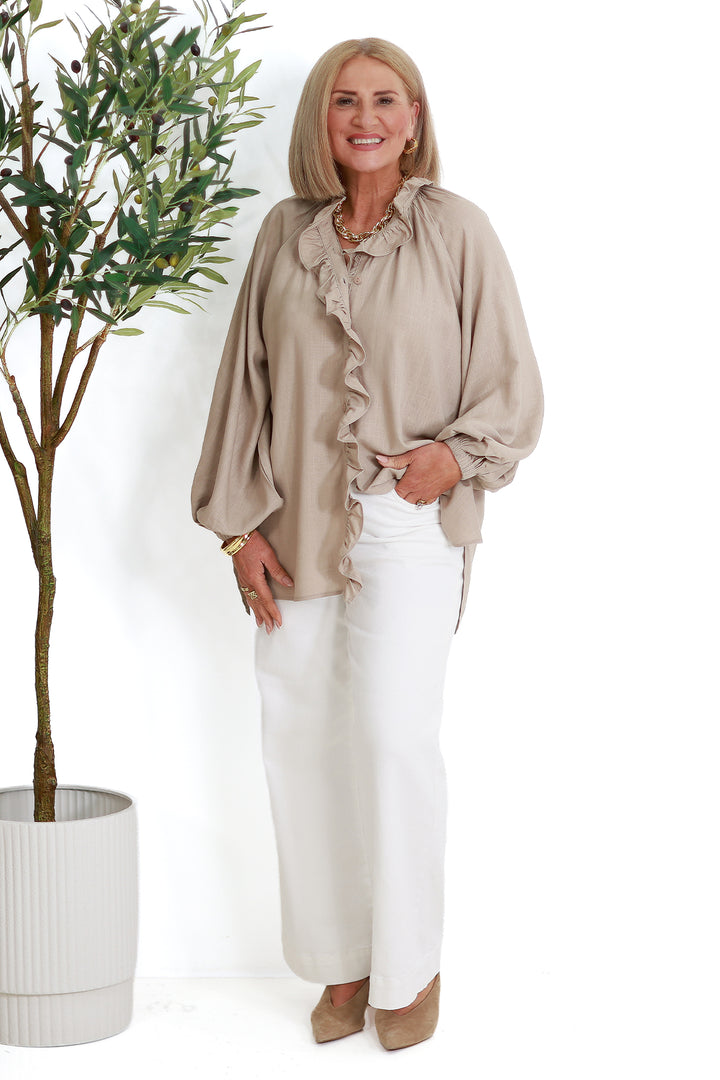 Alexandra Relaxed Shirt | TAUPE