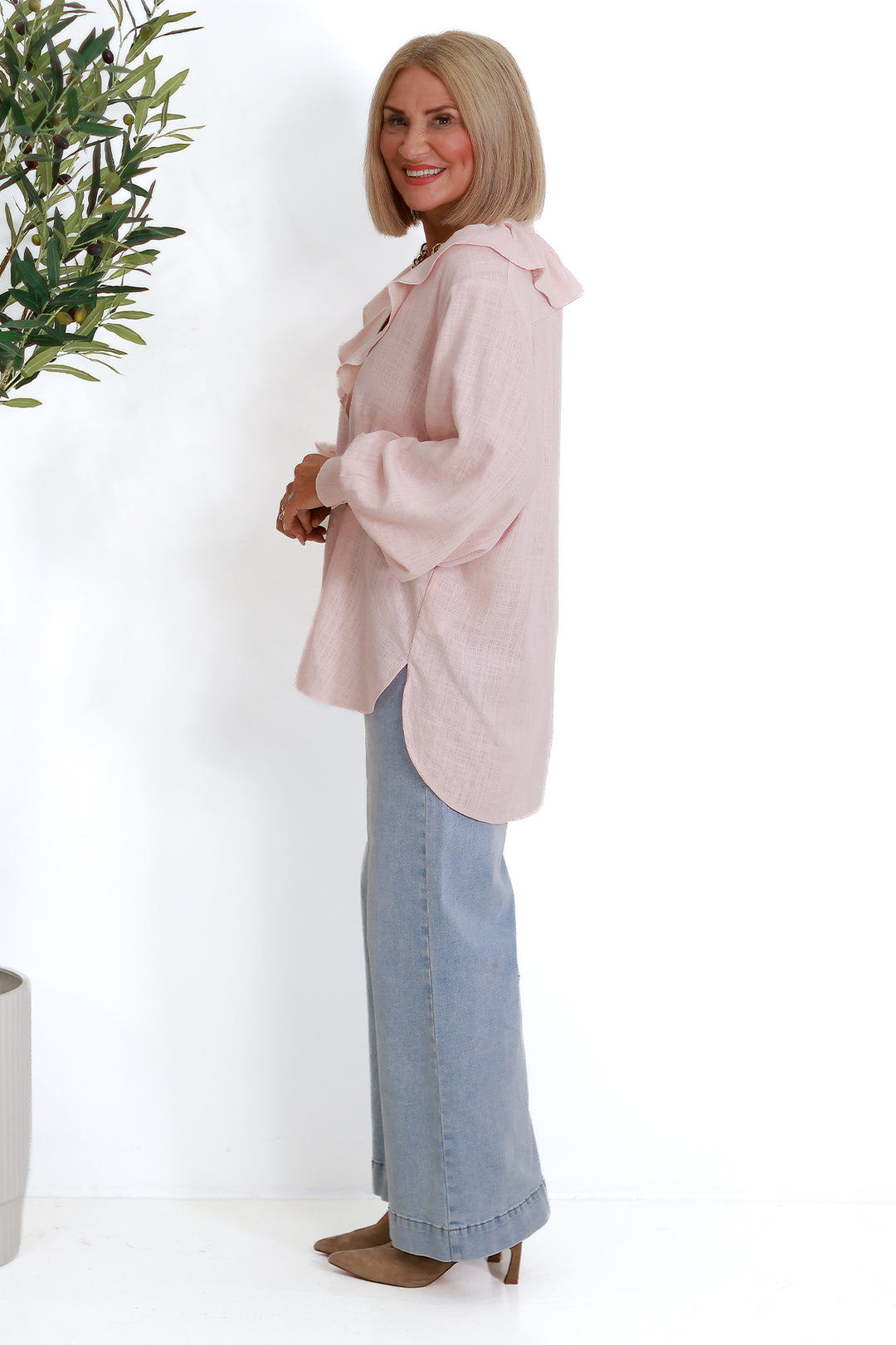 Marnie Ruffle Shirt SS| PINK