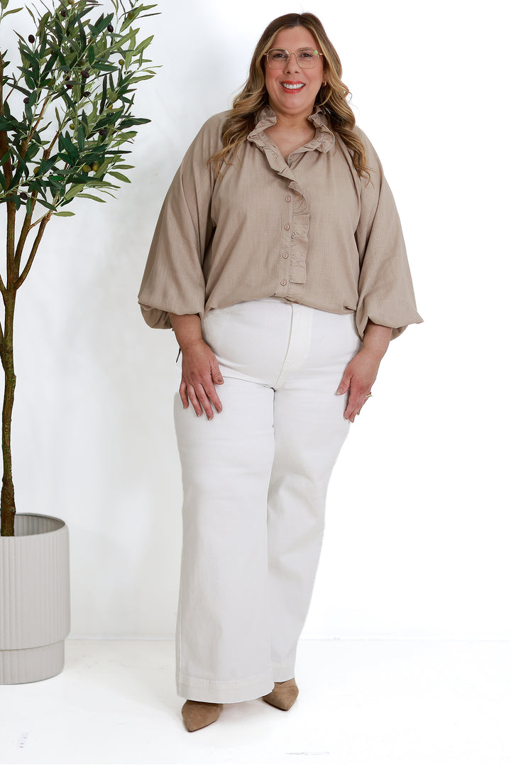 Alexandra Relaxed Shirt | TAUPE
