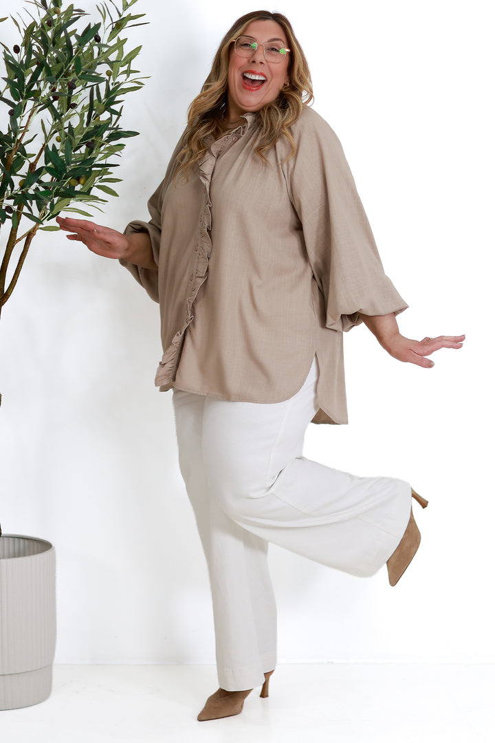 Alexandra Relaxed Shirt | TAUPE
