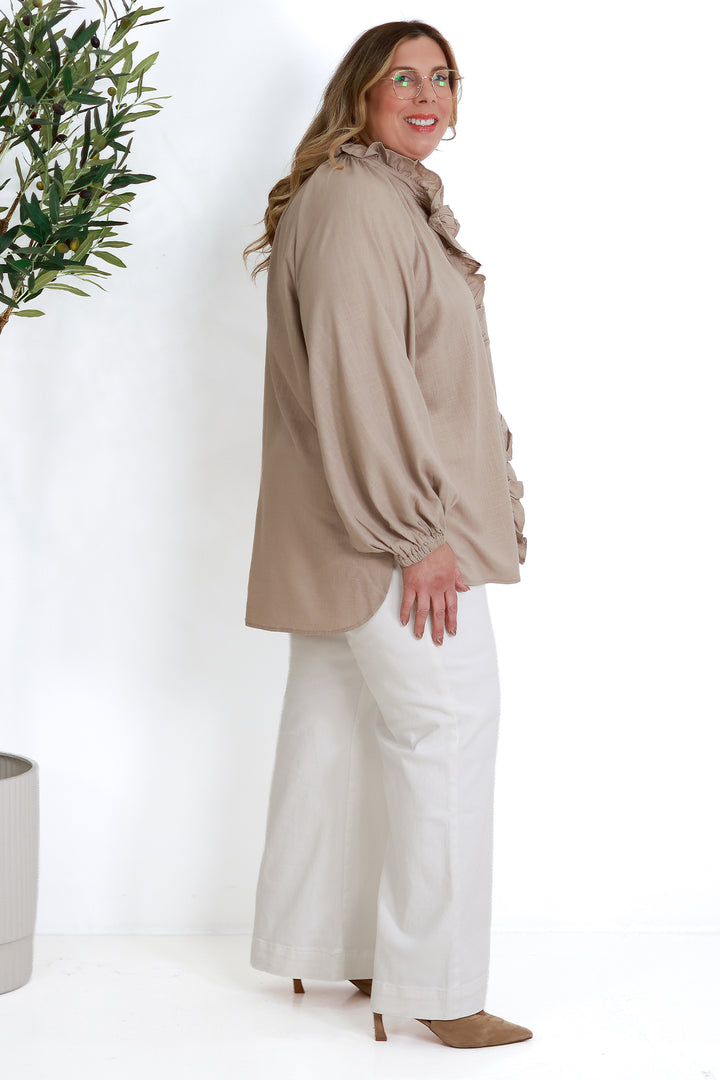 Alexandra Relaxed Shirt | TAUPE
