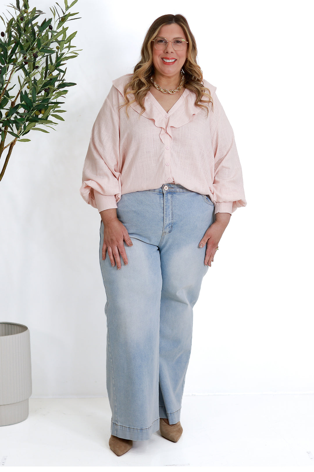 Marnie Ruffle Shirt SS| PINK