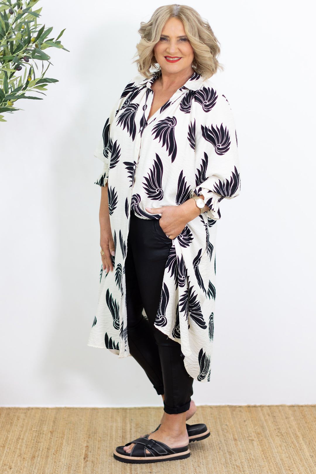 Phoenix Shirt Dress | Warm White