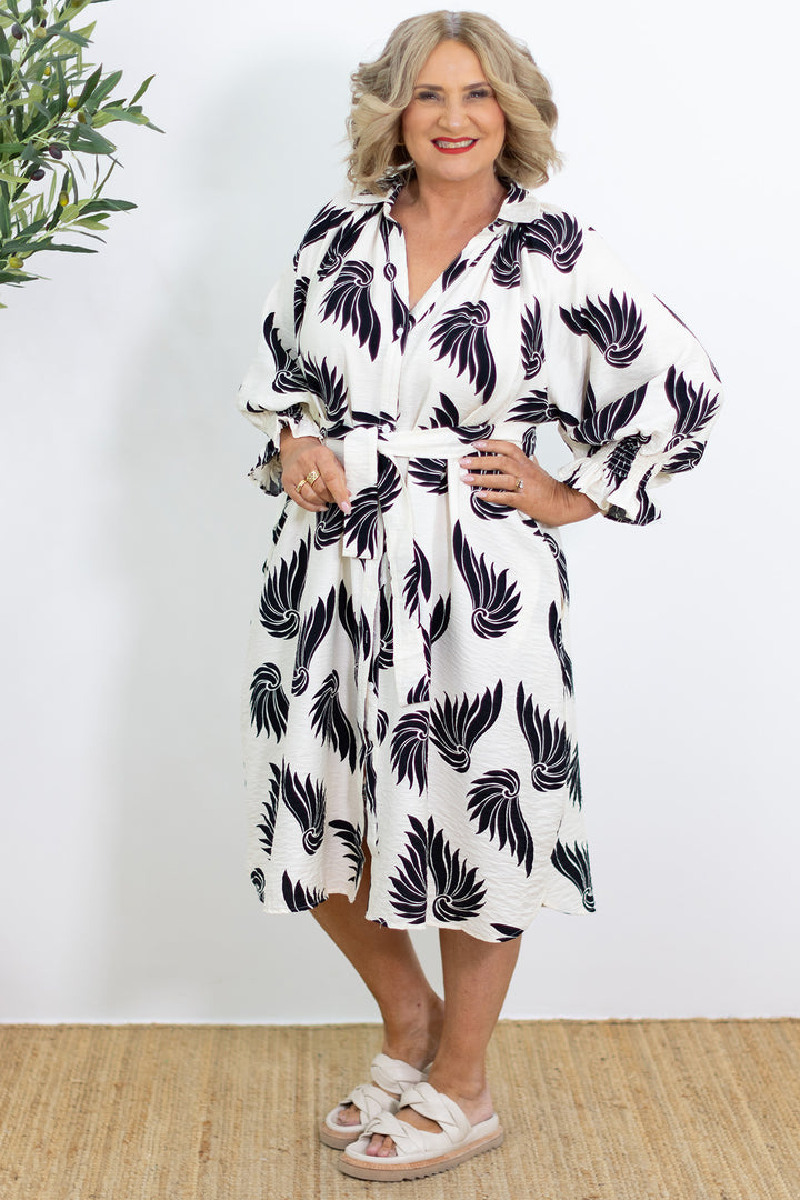 Phoenix Shirt Dress | Warm White