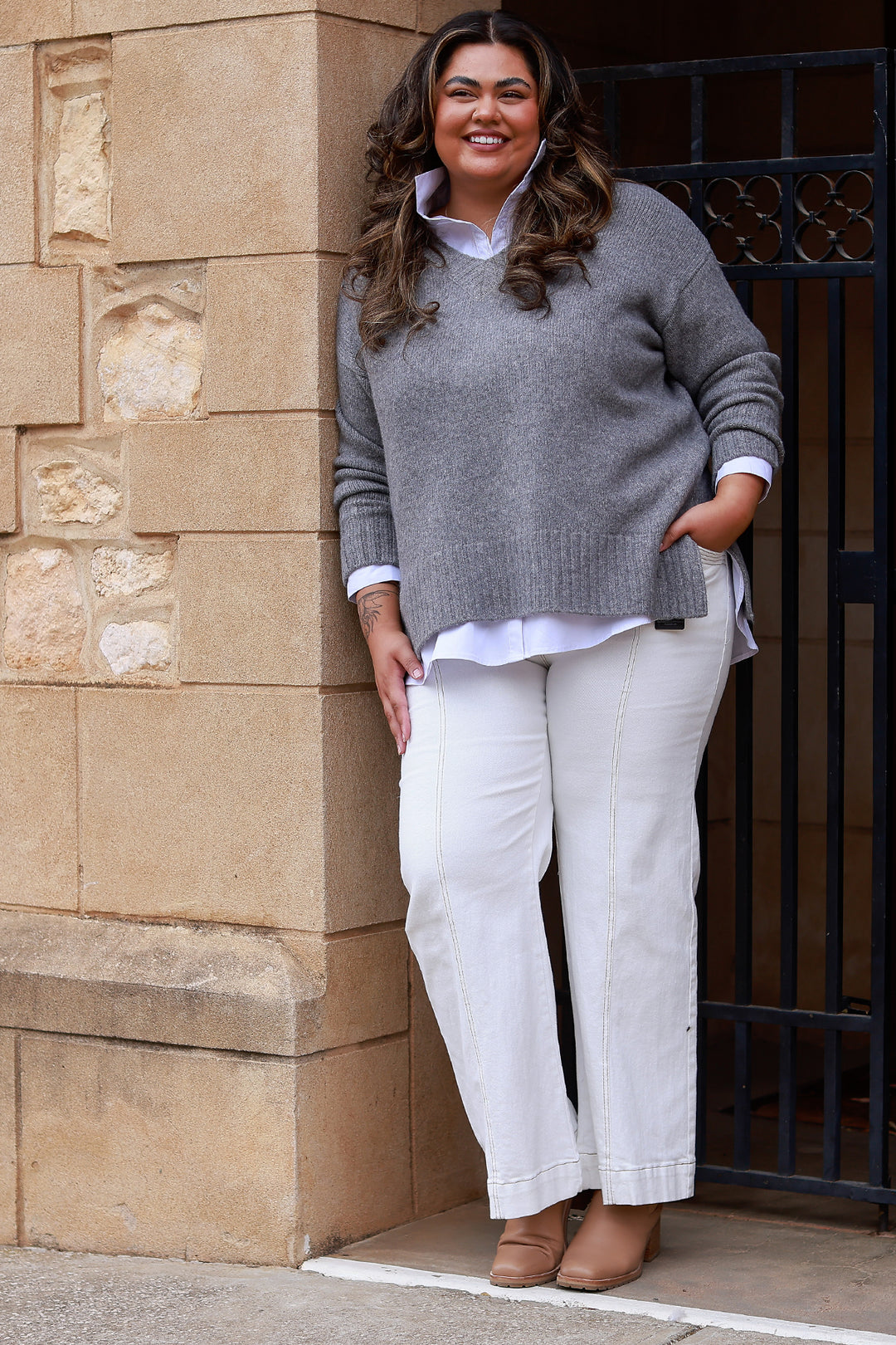 Diora Slouch Knit | CHARCOAL