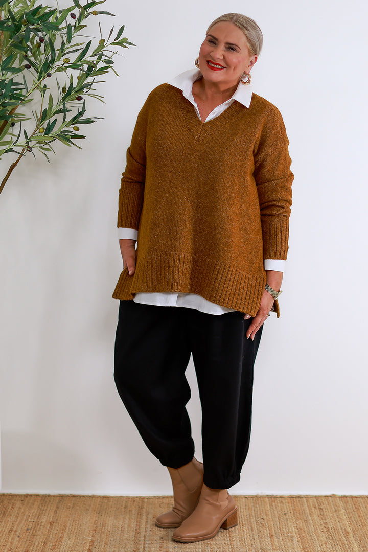 Diora Slouch Knit | TAN