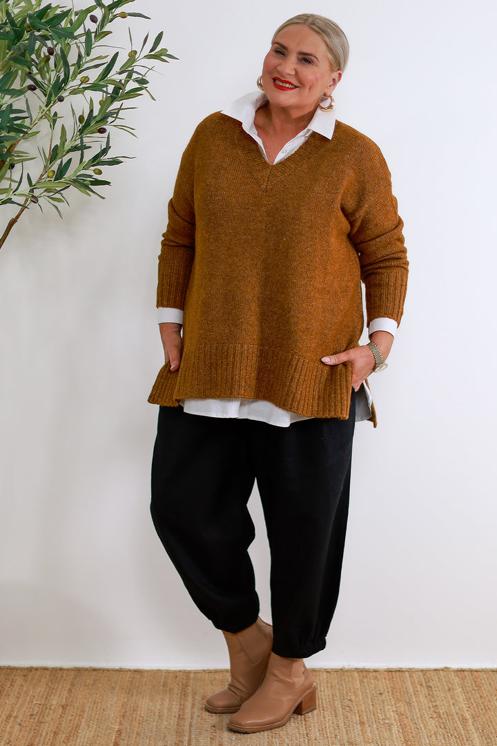 Diora Slouch Knit | TAN