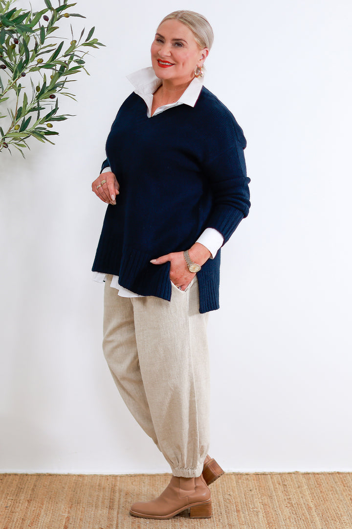 Diora Slouch Knit | NAVY