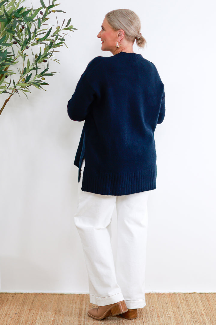 Diora Slouch Knit | NAVY