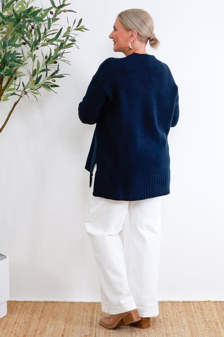 Diora Slouch Knit | NAVY
