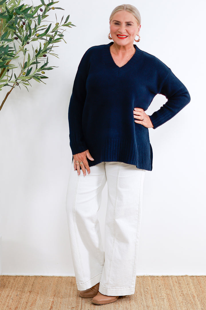 Diora Slouch Knit | NAVY
