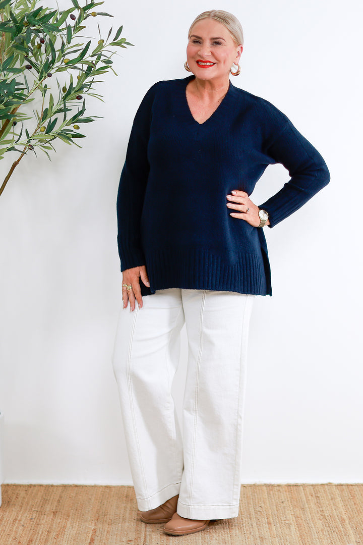 Diora Slouch Knit | NAVY