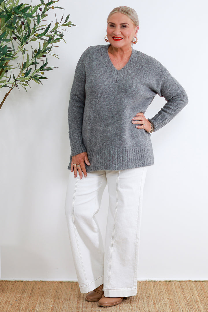 Diora Slouch Knit | CHARCOAL