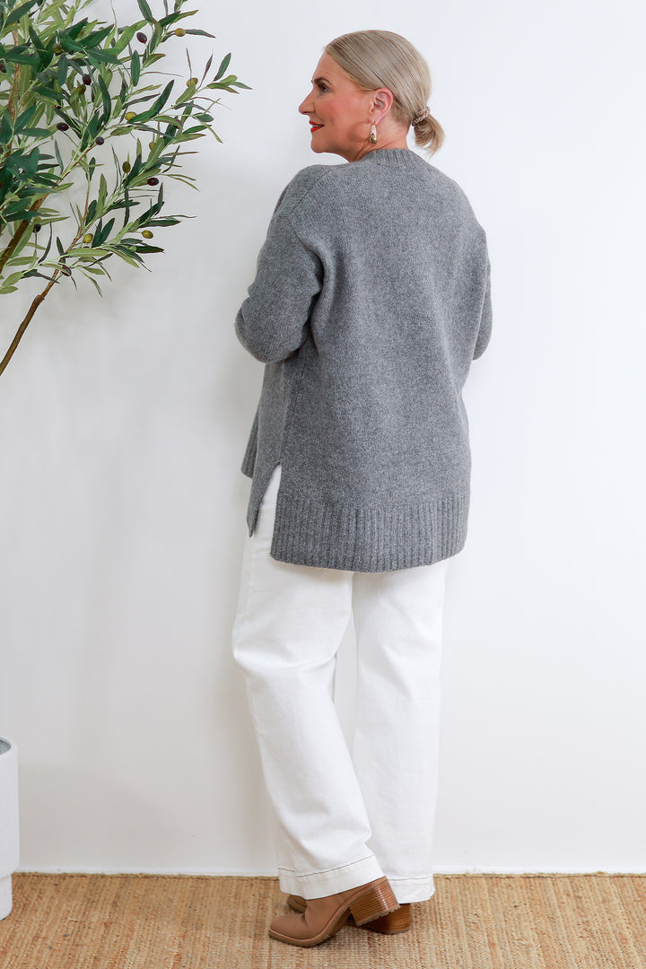 Diora Slouch Knit | CHARCOAL