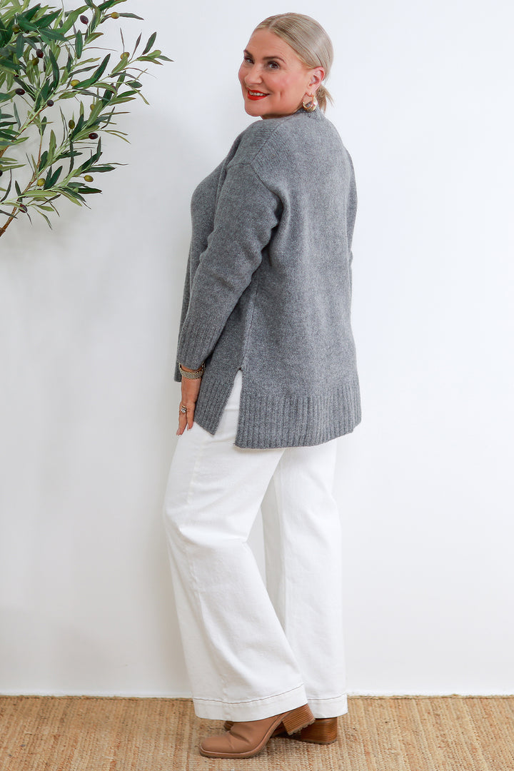 Diora Slouch Knit | CHARCOAL