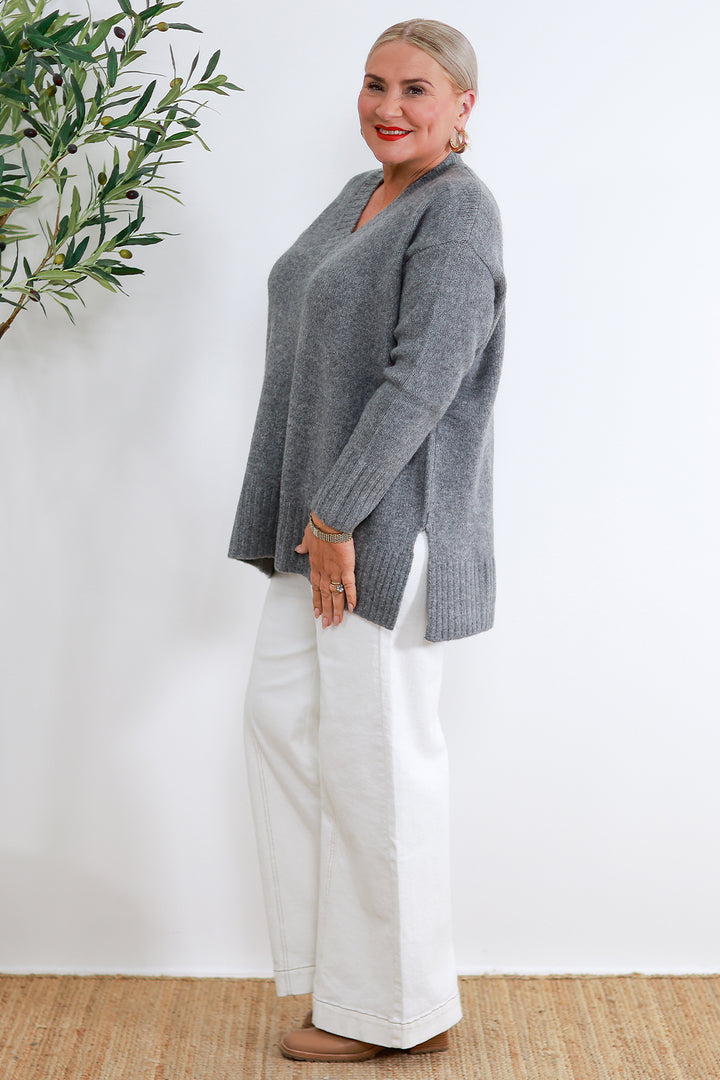 Diora Slouch Knit | CHARCOAL