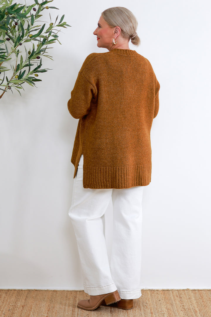 Diora Slouch Knit | TAN