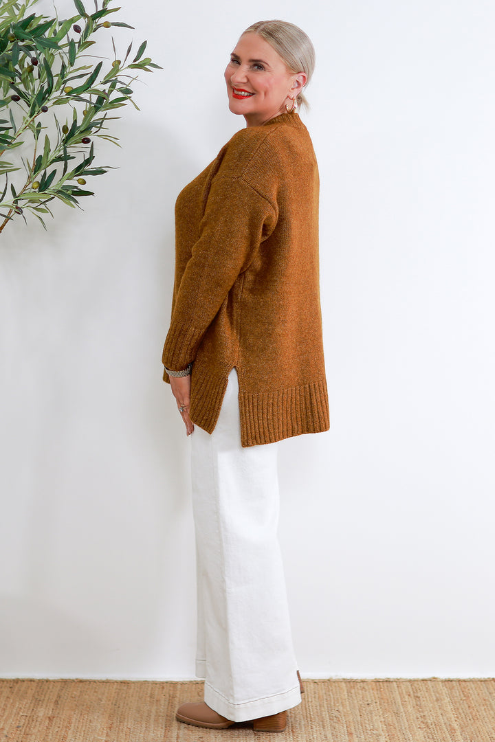 Diora Slouch Knit | TAN