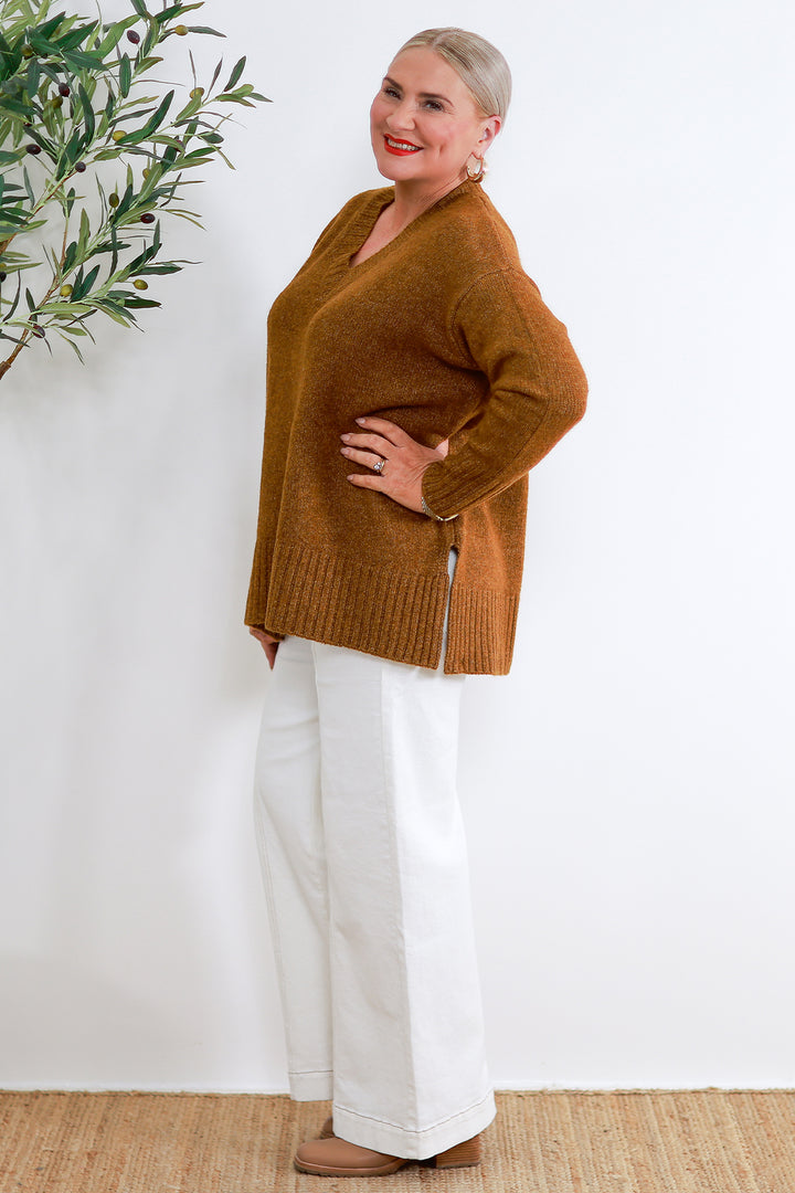 Diora Slouch Knit | TAN