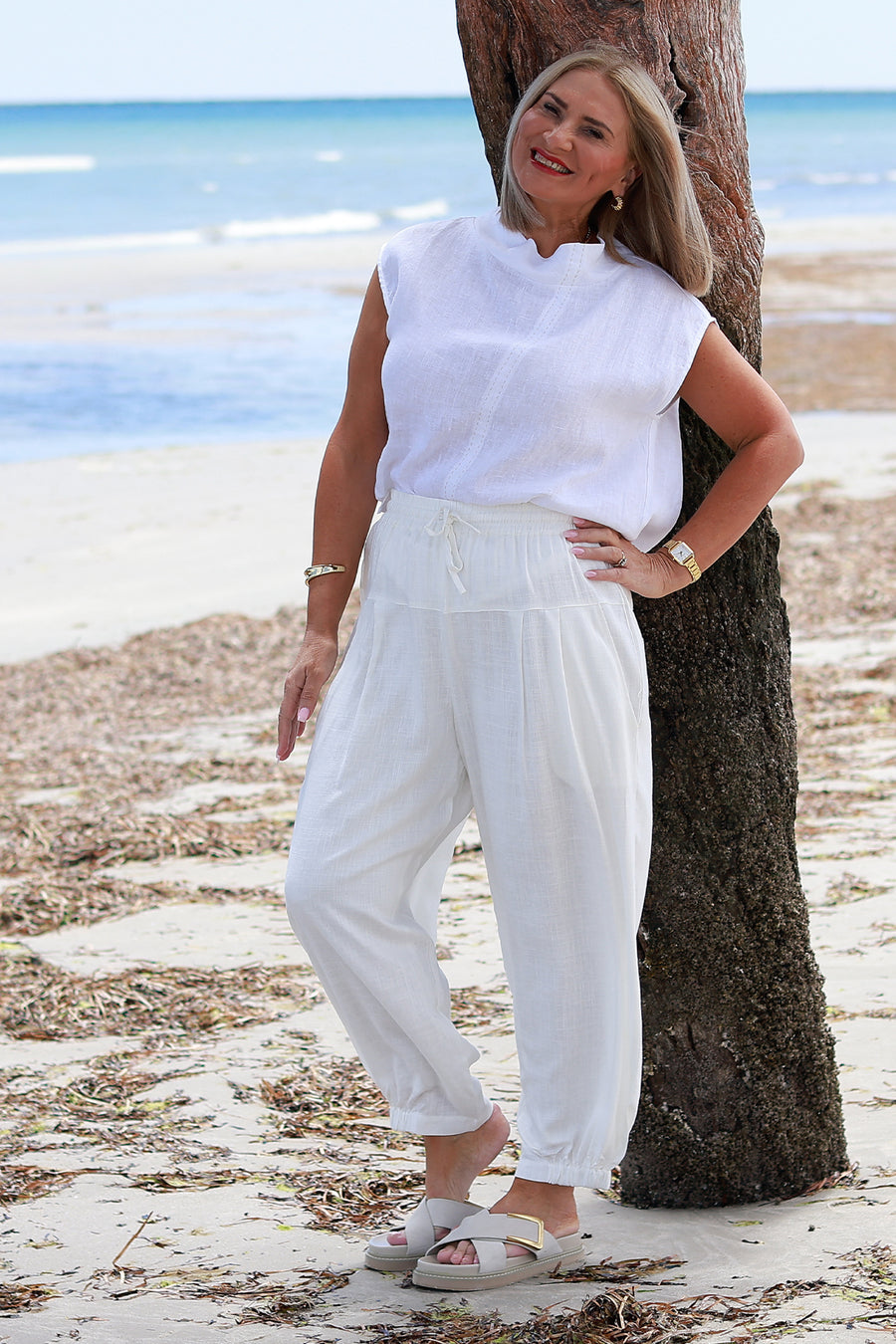 Kali Lite Pants | MILK WHITE – The Birch House